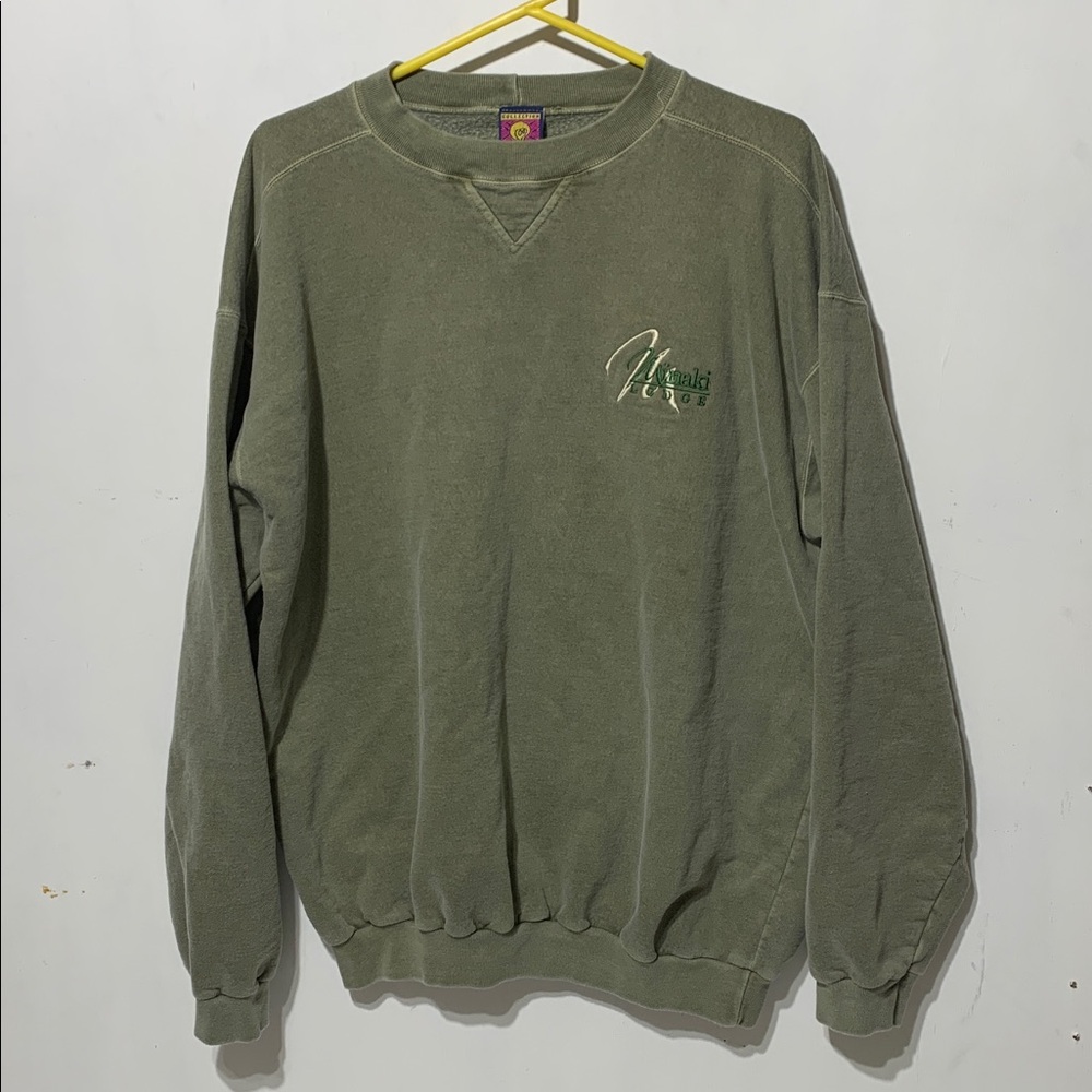 Flash Avanti Minaki Lodge Canada Sweatshirt Green Large